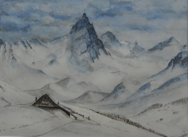 l aiguille noire sous la neige de Thierry 
